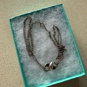 Tiffany & Co. Silver Infinity Pendant Necklace (Vintage) NEVER WORN